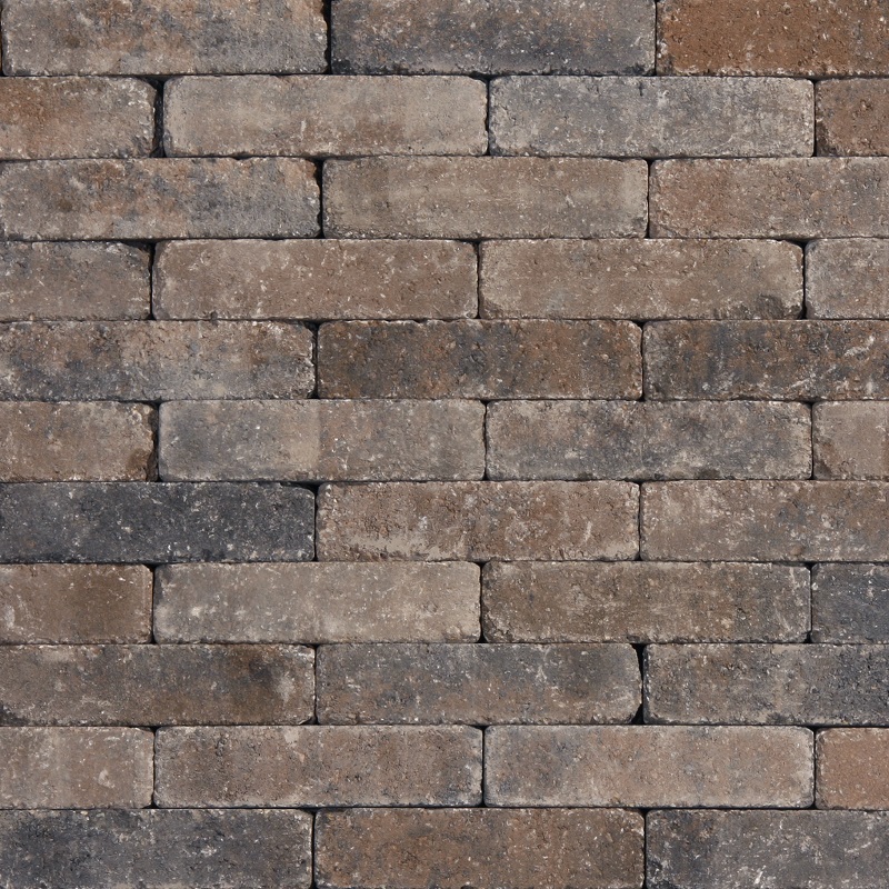 Betonstenen getrommeld